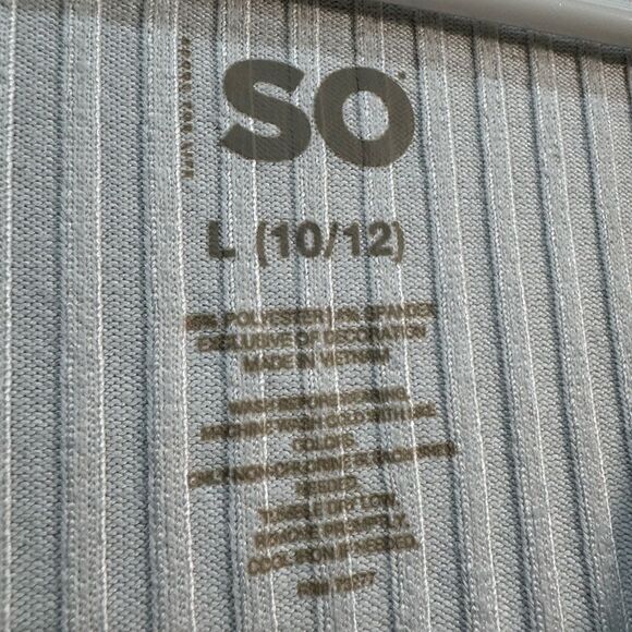 Girls’ Cream SO Ribbed Button Down Top Size L (10-12) EUC - Picture 5 of 5